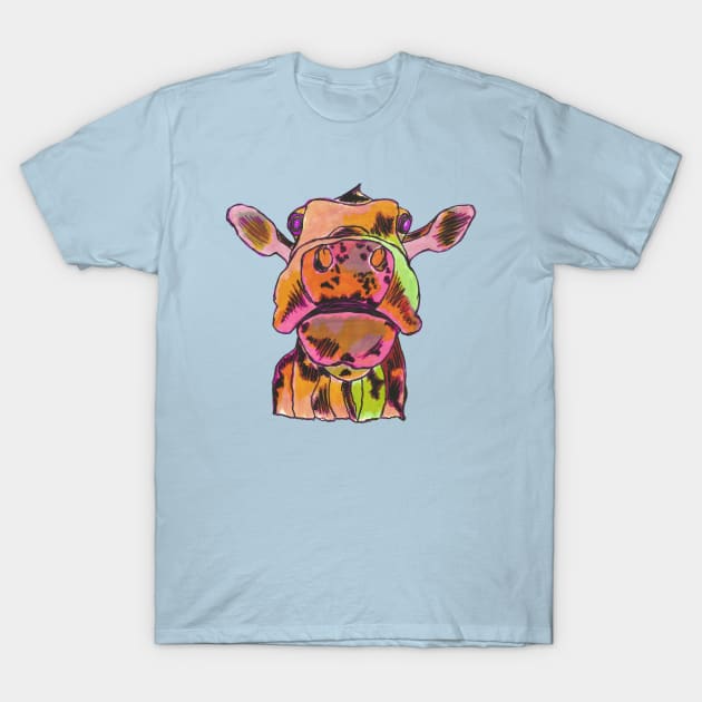 Moo Moo Cow Contemporary Sketch T-Shirt by Maries Papier Bleu